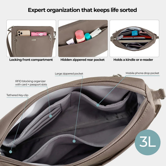 Travelon Anti-Theft Classic Small E/W Crossbody