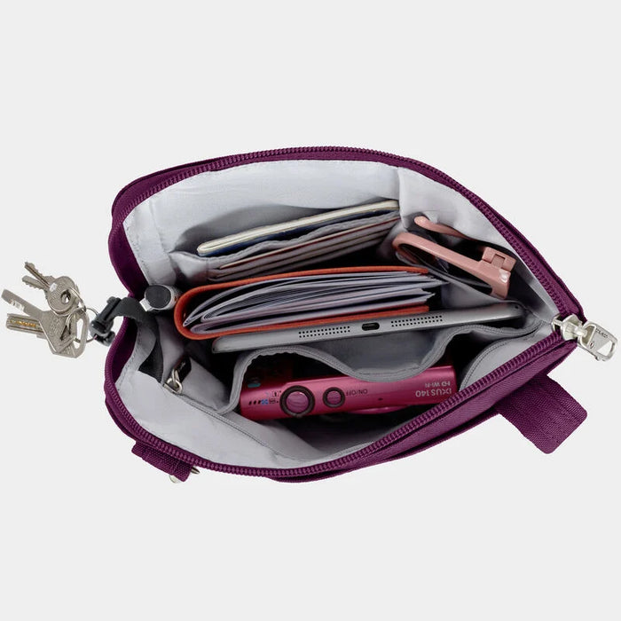 Travelon Anti-Theft Classic Slim Double Zip Crossbody