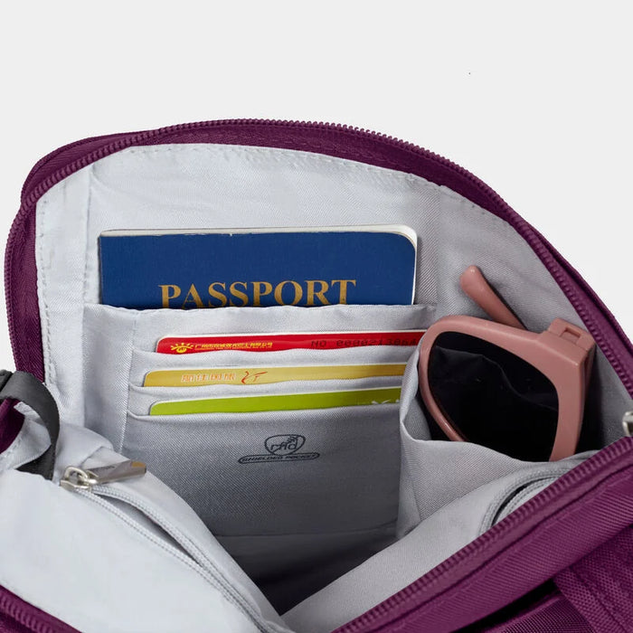 Travelon Anti-Theft Classic Slim Double Zip Crossbody