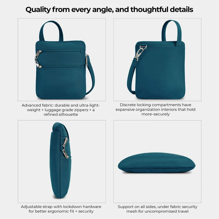 Travelon Anti-Theft Classic Slim Double Zip Crossbody