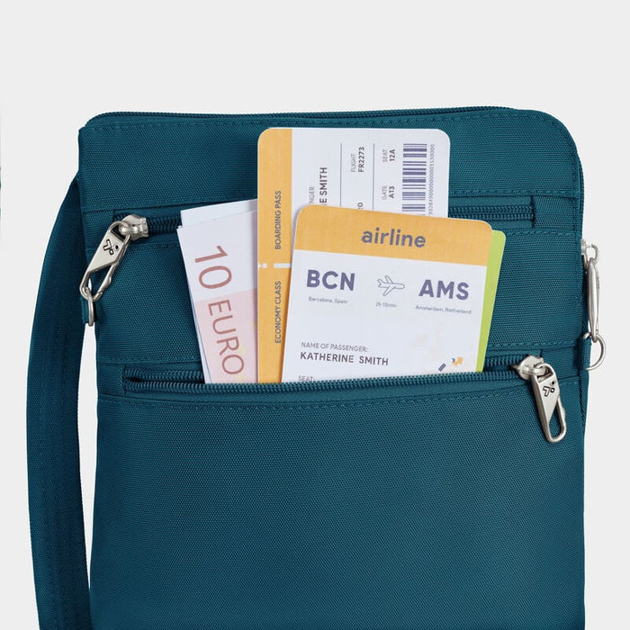 Travelon Anti-Theft Classic Slim Double Zip Crossbody