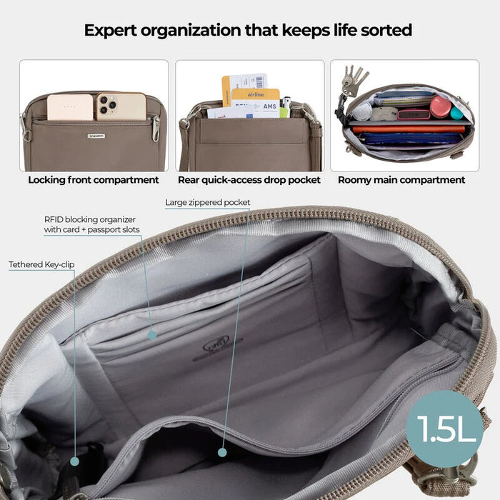 Travelon Anti-Theft Classic Convertible Crossbody & Waist Pack
