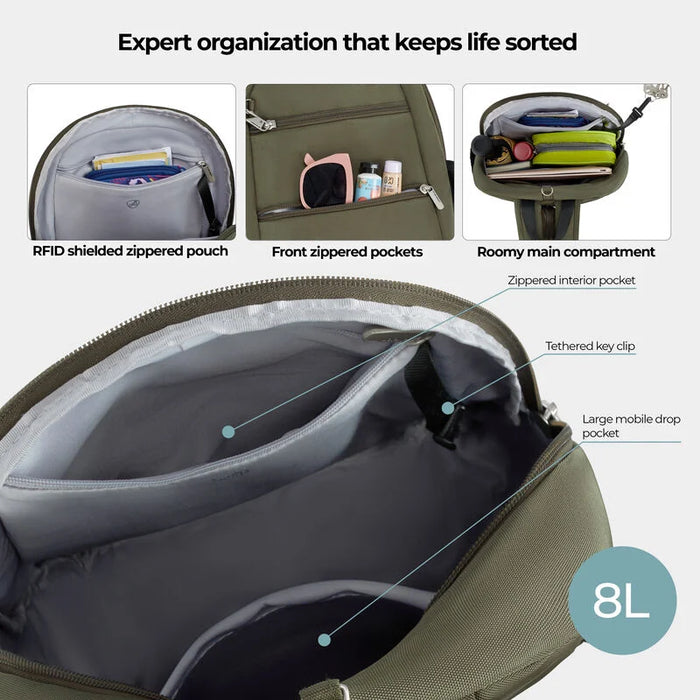 Travelon Anti-Theft Classic Convertible Sling Backpack