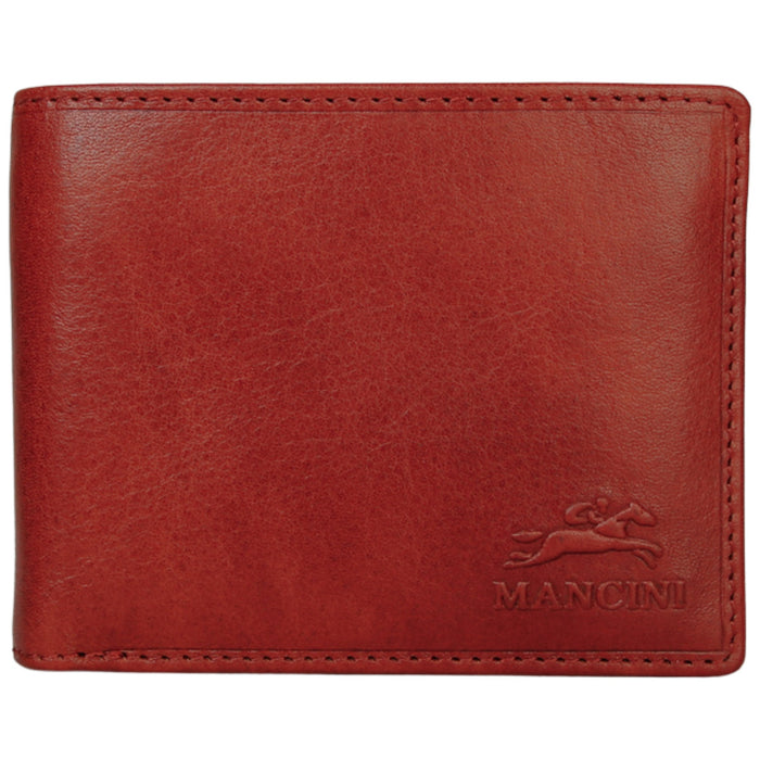 Mancini Leather Men’s Pelle D’oro RFID Secure Center Wing Billfold
