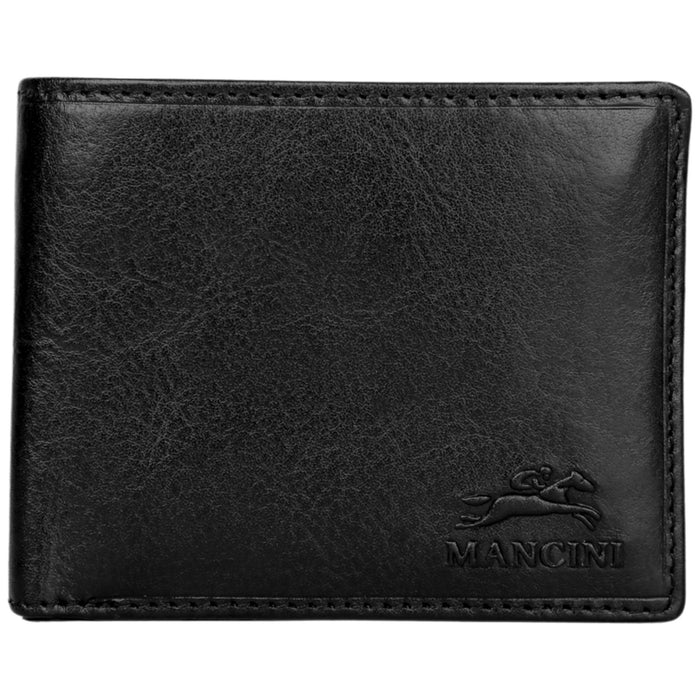 Mancini Leather Men's Pelle D’oro RFID Secure Left Wing Billfold