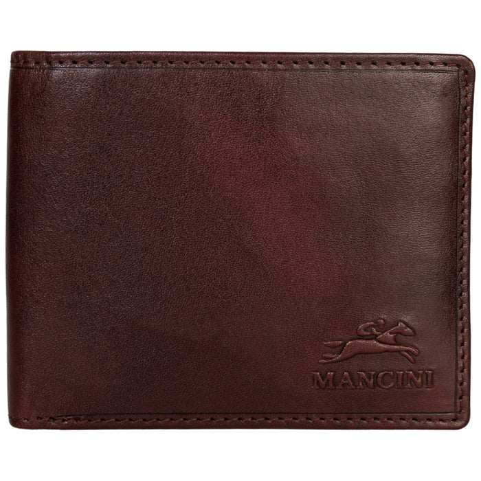 Mancini Leather Men's Pelle D’oro RFID Secure Left Wing Billfold