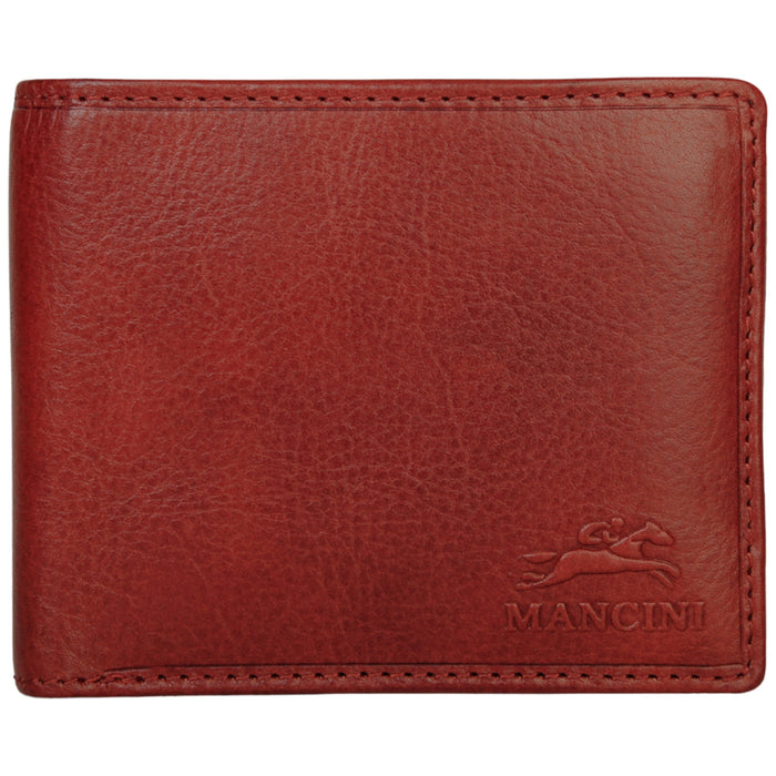 Mancini Leather Men's Pelle D’oro RFID Secure Left Wing Billfold