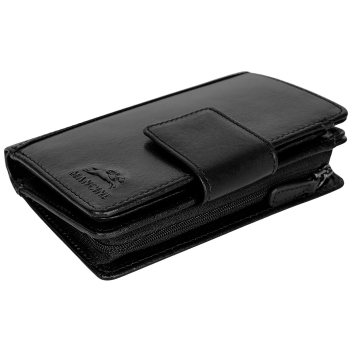 Mancini Leather Pelle D’oro RFID Secure Medium Clutch Wallet