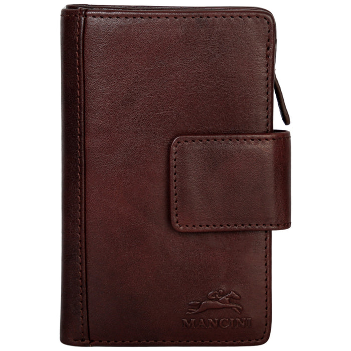 Mancini Leather Pelle D’oro RFID Secure Medium Clutch Wallet