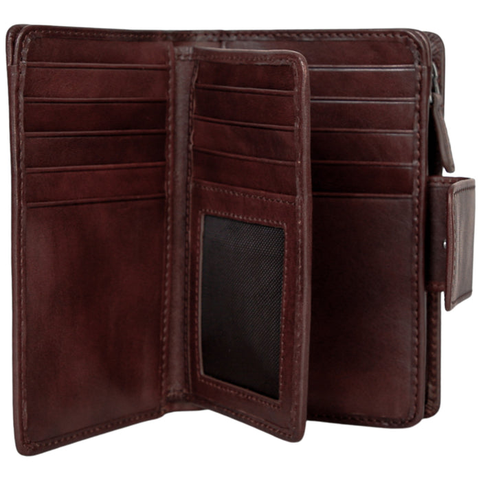 Mancini Leather Pelle D’oro RFID Secure Medium Clutch Wallet