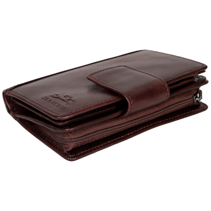 Mancini Leather Pelle D’oro RFID Secure Medium Clutch Wallet