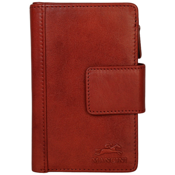 Mancini Leather Pelle D’oro RFID Secure Medium Clutch Wallet
