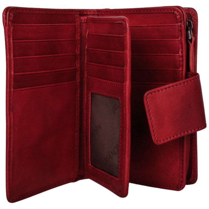 Mancini Leather Pelle D’oro RFID Secure Medium Clutch Wallet