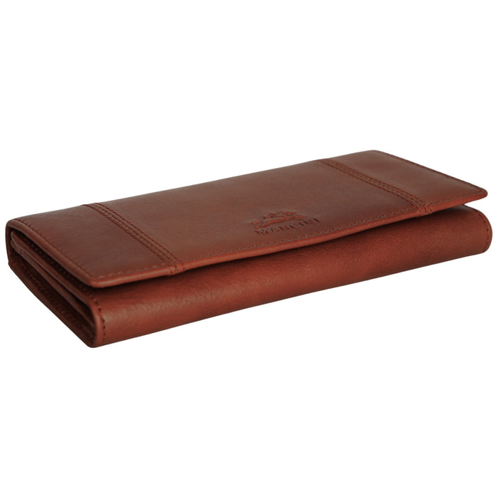 Mancini Leather Pelle D’oro RFID Secure Trifold Wallet