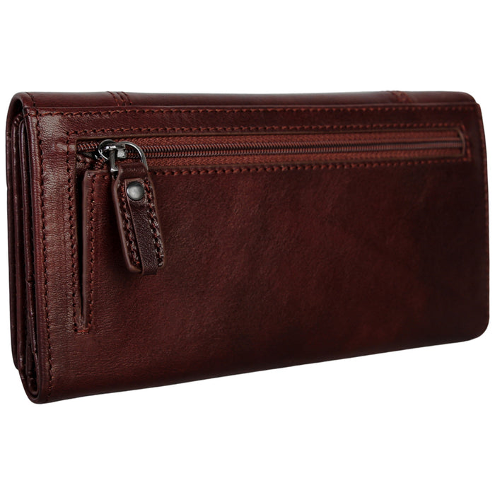 Mancini Leather Ladies’ Pelle D’oro RFID Secure Quad fold Wallet