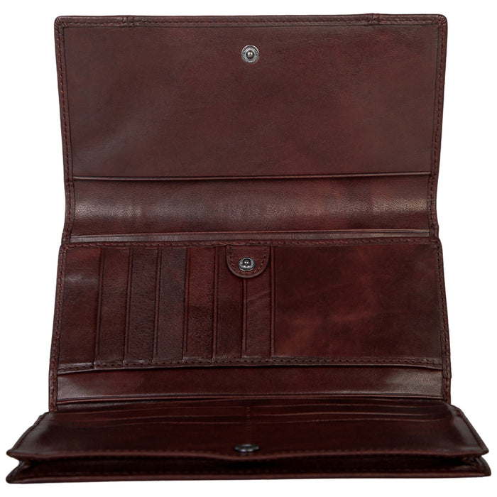 Mancini Leather Ladies’ Pelle D’oro RFID Secure Quad fold Wallet