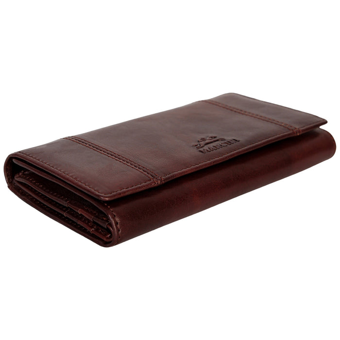 Mancini Leather Pelle D’oro RFID Secure Quad fold Wallet