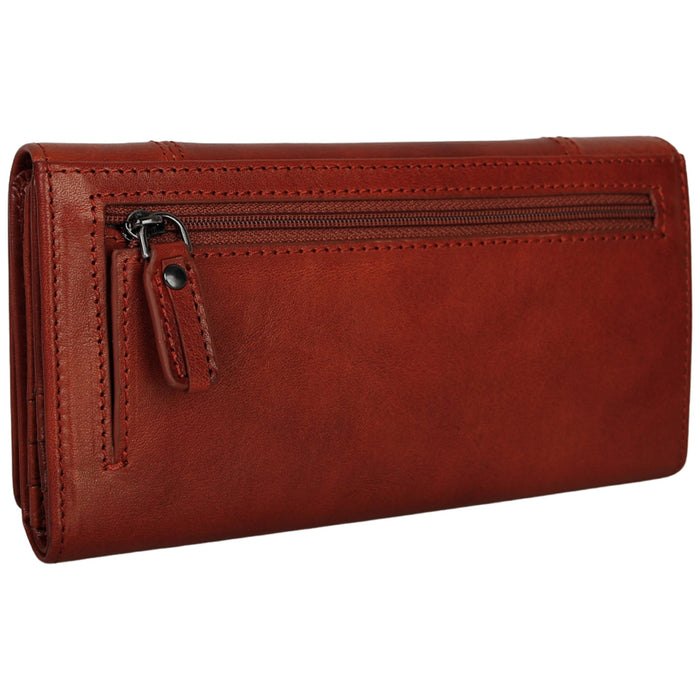 Mancini Leather Ladies’ Pelle D’oro RFID Secure Quad fold Wallet