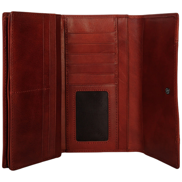 Mancini Leather Ladies’ Pelle D’oro RFID Secure Quad fold Wallet