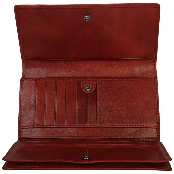 Mancini Leather Ladies’ Pelle D’oro RFID Secure Quad fold Wallet