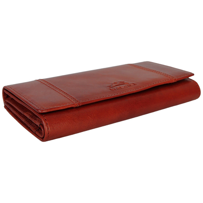 Mancini Leather Pelle D’oro RFID Secure Quad fold Wallet