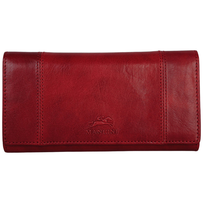 Mancini Leather Ladies’ Pelle D’oro RFID Secure Quad fold Wallet