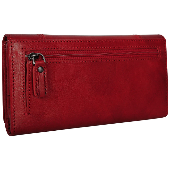 Mancini Leather Ladies’ Pelle D’oro RFID Secure Quad fold Wallet
