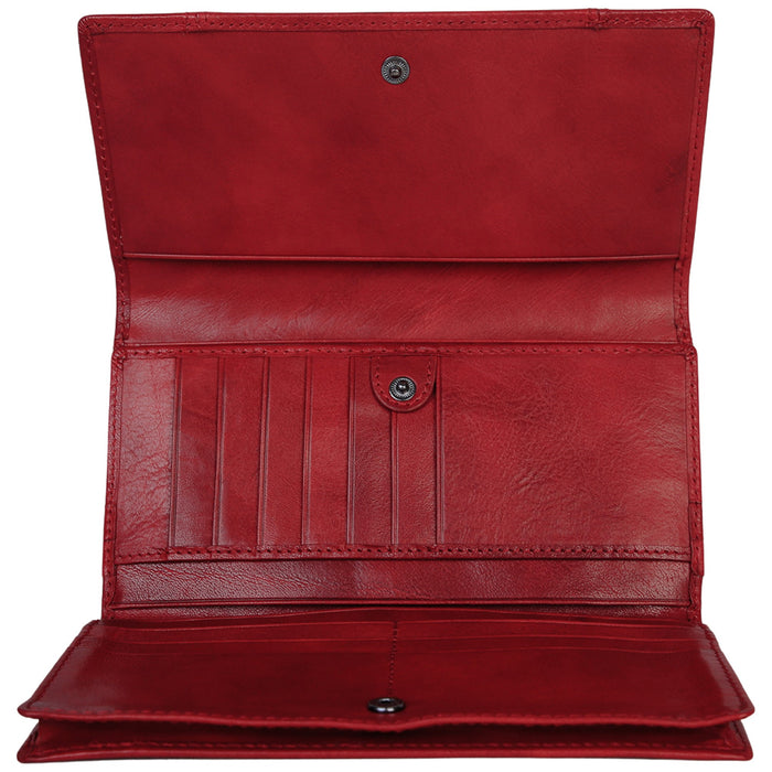 Mancini Leather Ladies’ Pelle D’oro RFID Secure Quad fold Wallet