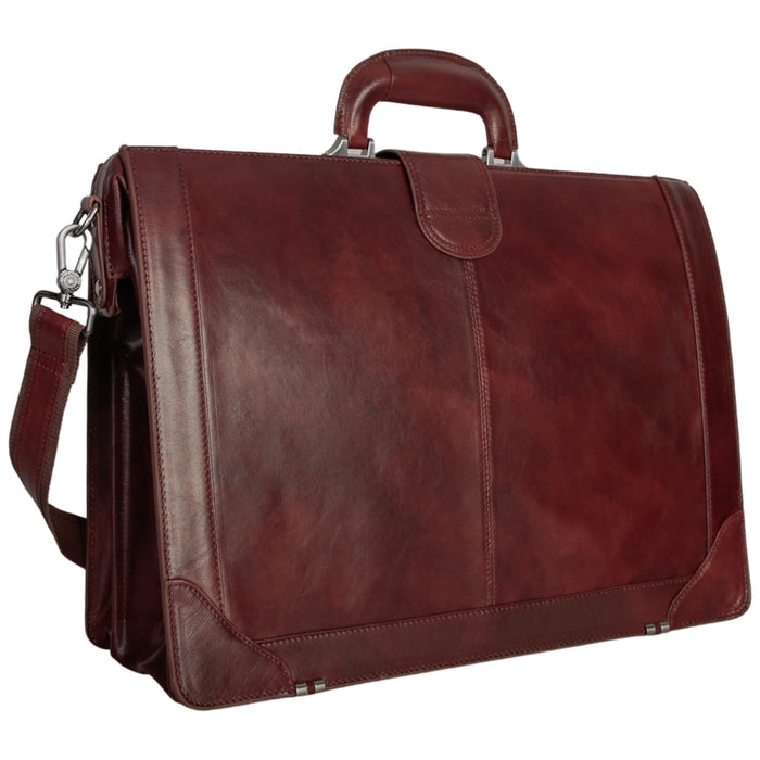 Mancini Pelle D’oro Luxurious 17.3” Laptop Litigator Briefcase