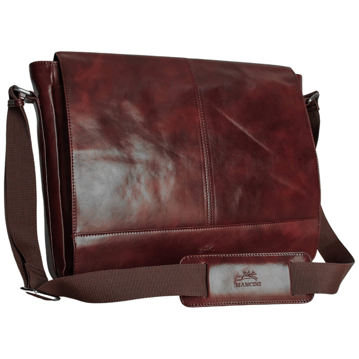 Mancini Leather Pelle D’oro 15” Laptop / Tablet Messenger Bag