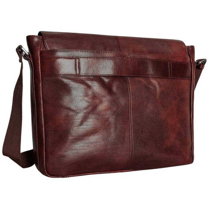 Mancini Leather Pelle D’oro 15” Laptop / Tablet Messenger Bag