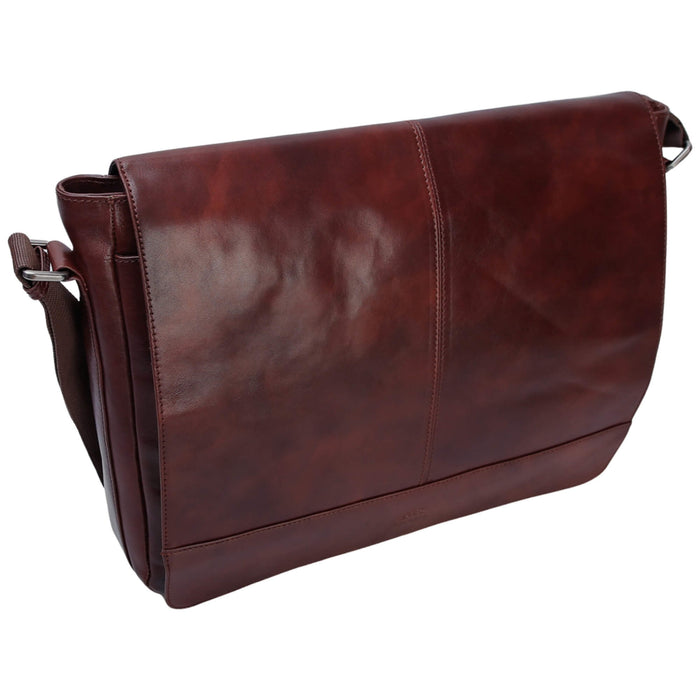 Mancini Leather Pelle D’oro 15” Laptop / Tablet Messenger Bag