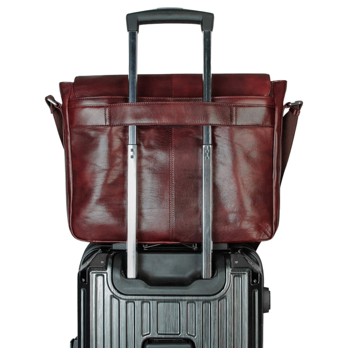 Mancini Leather Pelle D’oro 15” Laptop / Tablet Messenger Bag