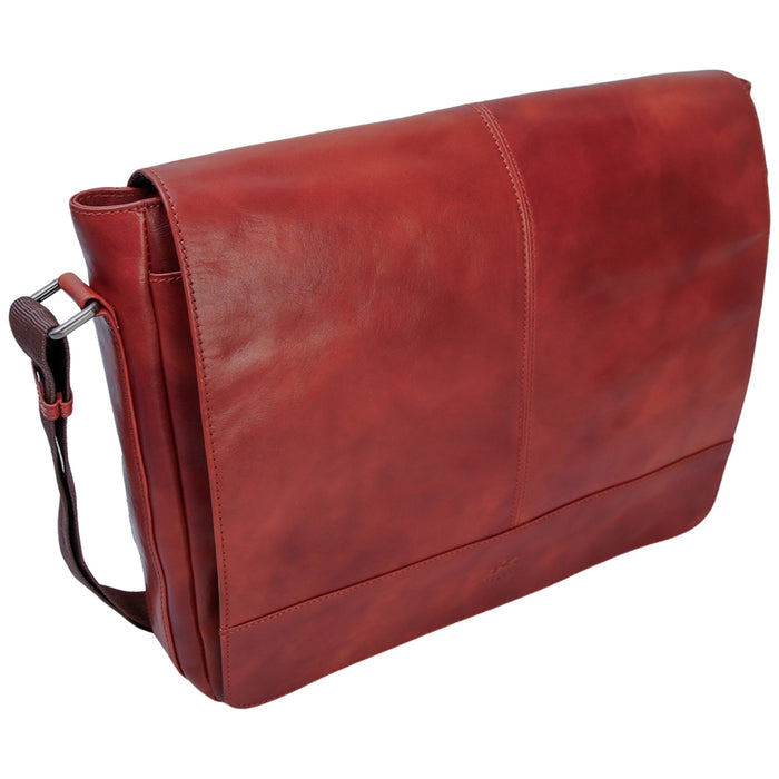 Mancini Leather Pelle D’oro 15” Laptop / Tablet Messenger Bag