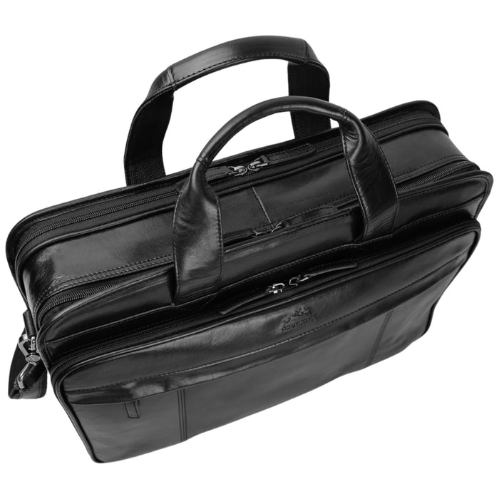 Mancini Pelle D’oro Double Compartment Top Zipper 15.6” Laptop / Tablet Briefcase