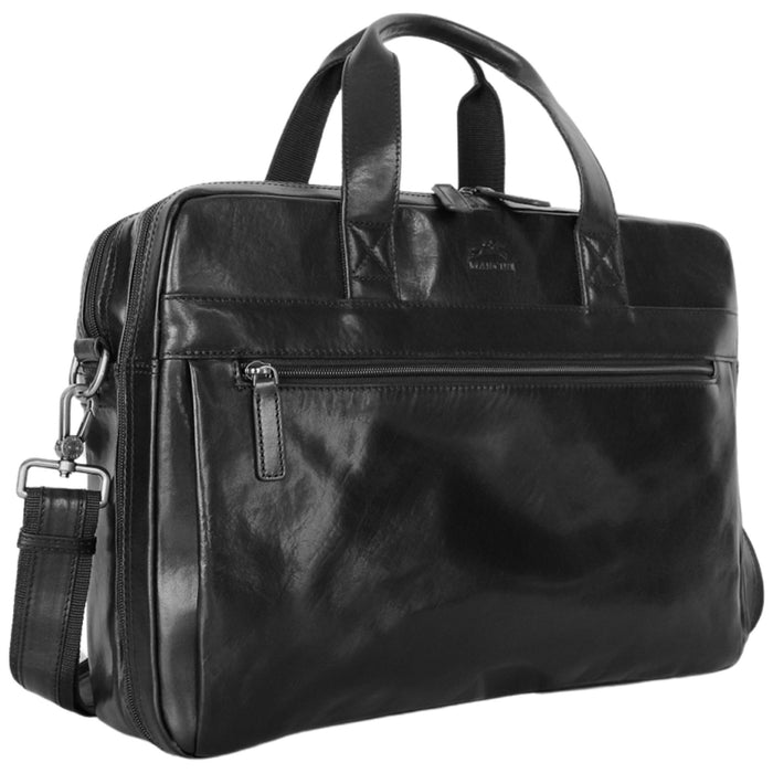 Mancini Pelle D’oro Double Compartment 15.6” Laptop and Tablet Briefcase