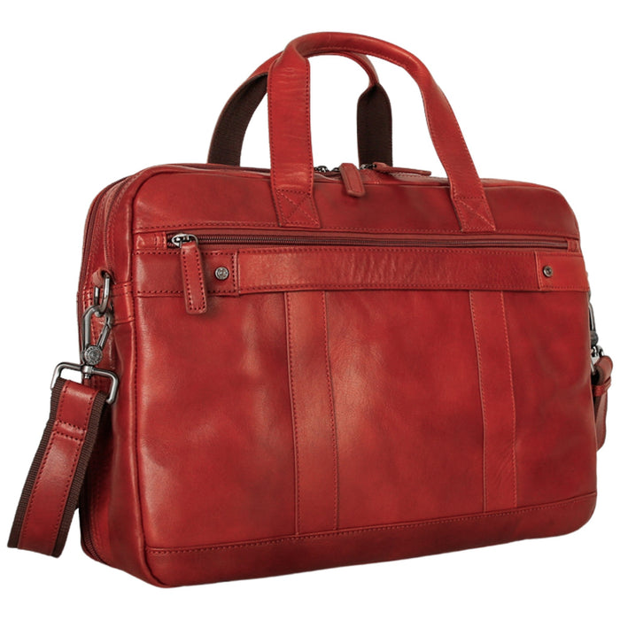 Mancini Pelle D’oro Double Compartment 15.6” Laptop and Tablet Briefcase