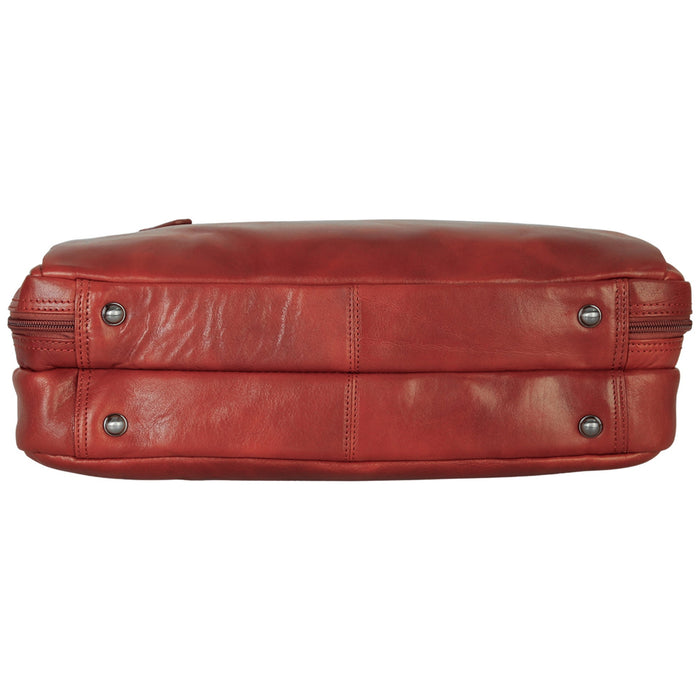 Mancini Pelle D’oro Double Compartment 15.6” Laptop and Tablet Briefcase