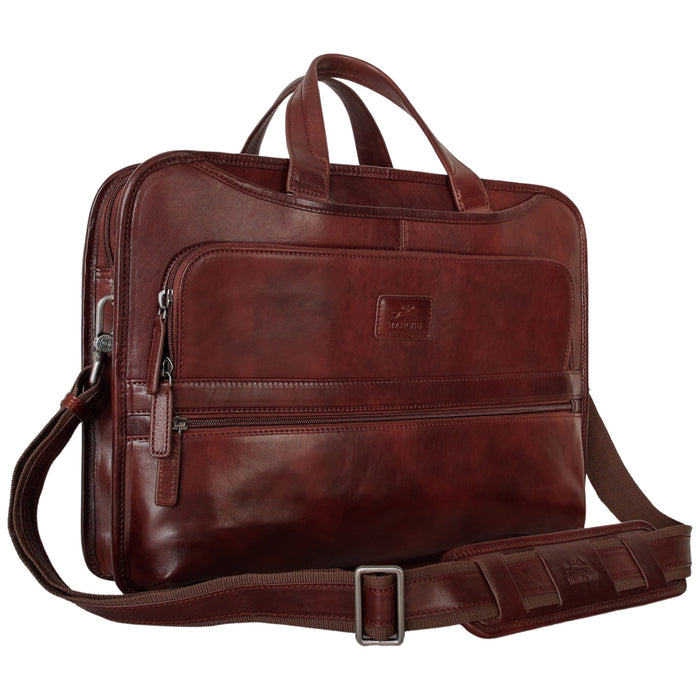 Mancini Pelle D’oro Triple Compartment 15.6” Laptop / Tablet Briefcase