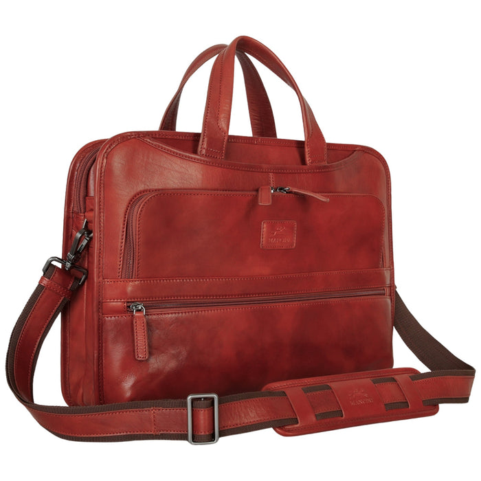 Mancini Pelle D’oro Triple Compartment 15.6” Laptop / Tablet Briefcase