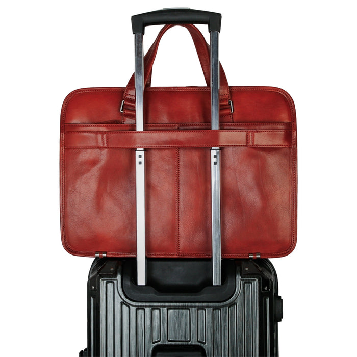 Mancini Pelle D’oro Triple Compartment 15.6” Laptop / Tablet Briefcase