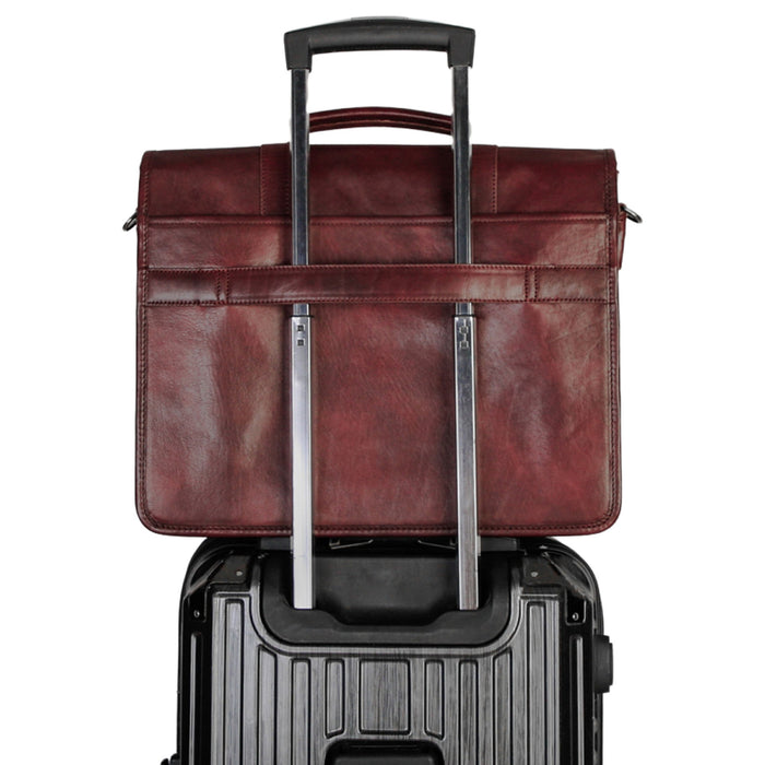 Mancini Pelle D’oro Double Compartment 15.6” Laptop / Tablet Briefcase