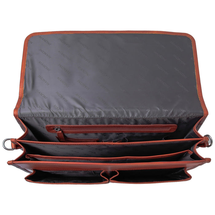 Mancini Pelle D’oro Double Compartment 15.6” Laptop / Tablet Briefcase