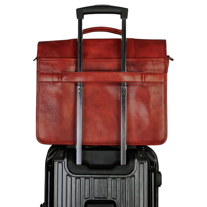 Mancini Pelle D’oro Double Compartment 15.6” Laptop / Tablet Briefcase