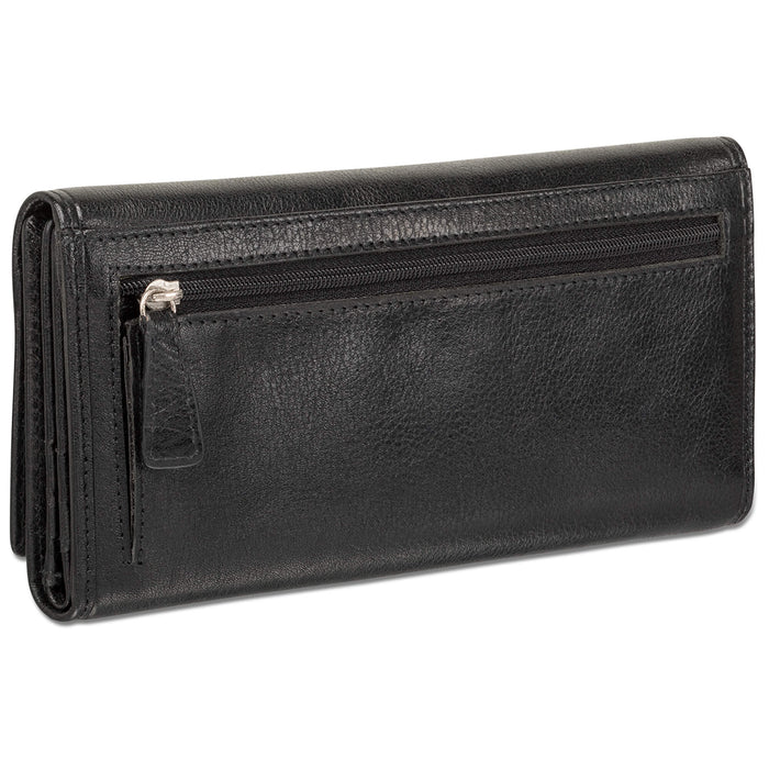 Mancini Leather Ladies’ RFID Secure Trifold Wallet