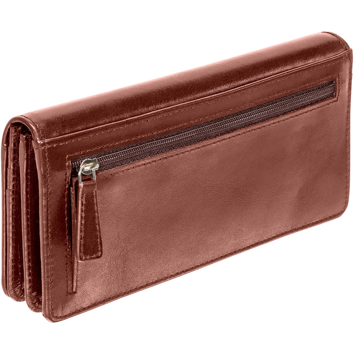 Mancini Leather Ladies’ RFID Secure Clutch Wallet