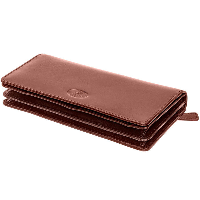 Mancini Leather Ladies’ RFID Secure Clutch Wallet