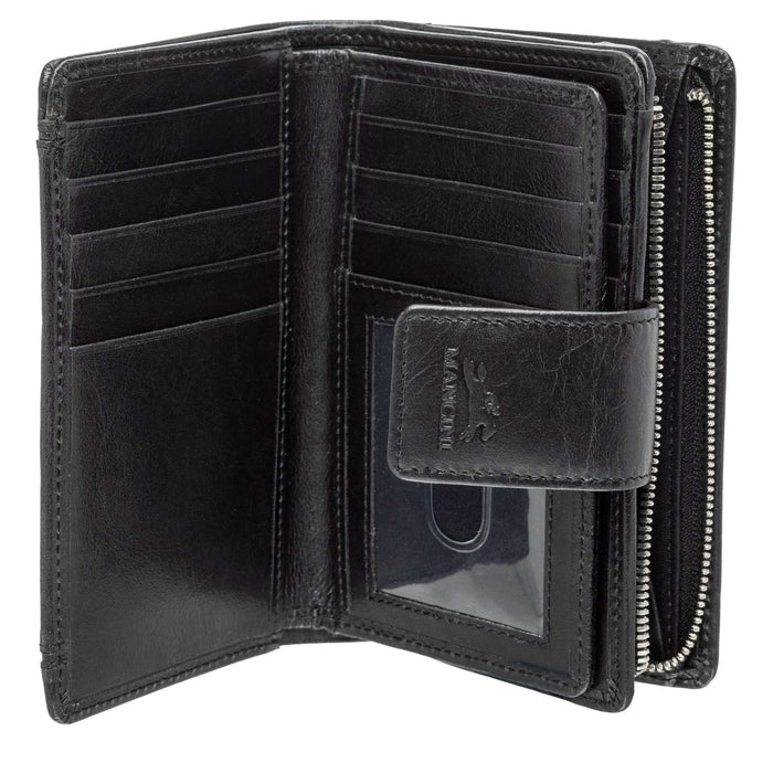 Mancini Leather South Beach RFID Secure Medium Clutch Wallet