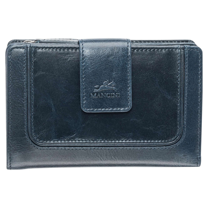 Mancini Leather South Beach RFID Secure Medium Clutch Wallet