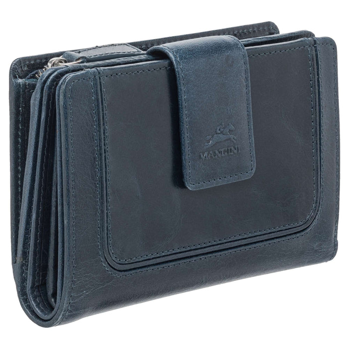 Mancini Leather South Beach RFID Secure Medium Clutch Wallet